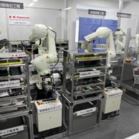 The Kawasaki Heavy Industries\' Tokyo Robot Center, a facility that researches polymerase chain reaction test automation, in Tokyo on Tuesday | REUTERS
